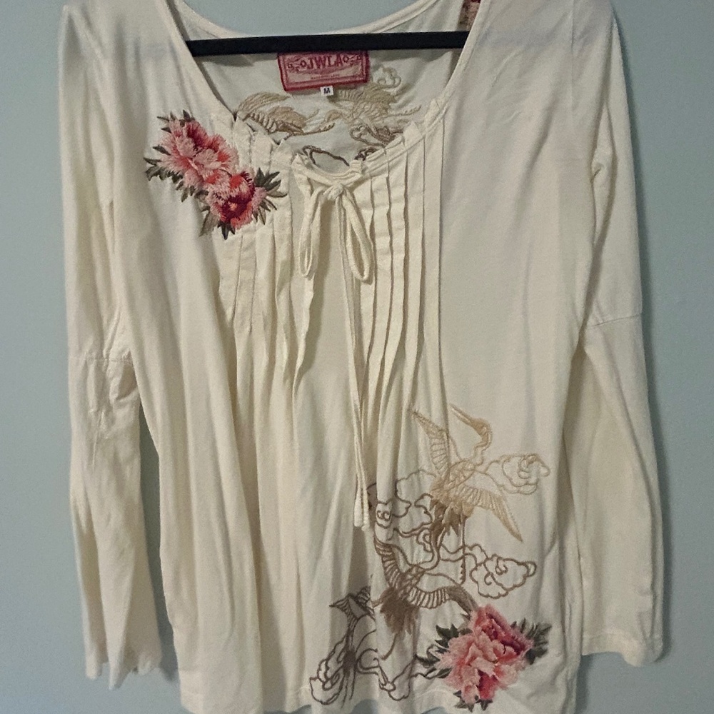 Johnny Was White Blouse
